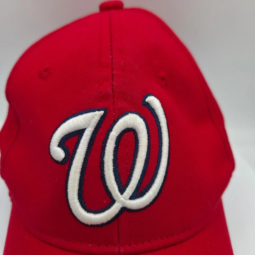 Washington Nationals Youth MLB Baseball Cap Red Adjustable Hook and Loop